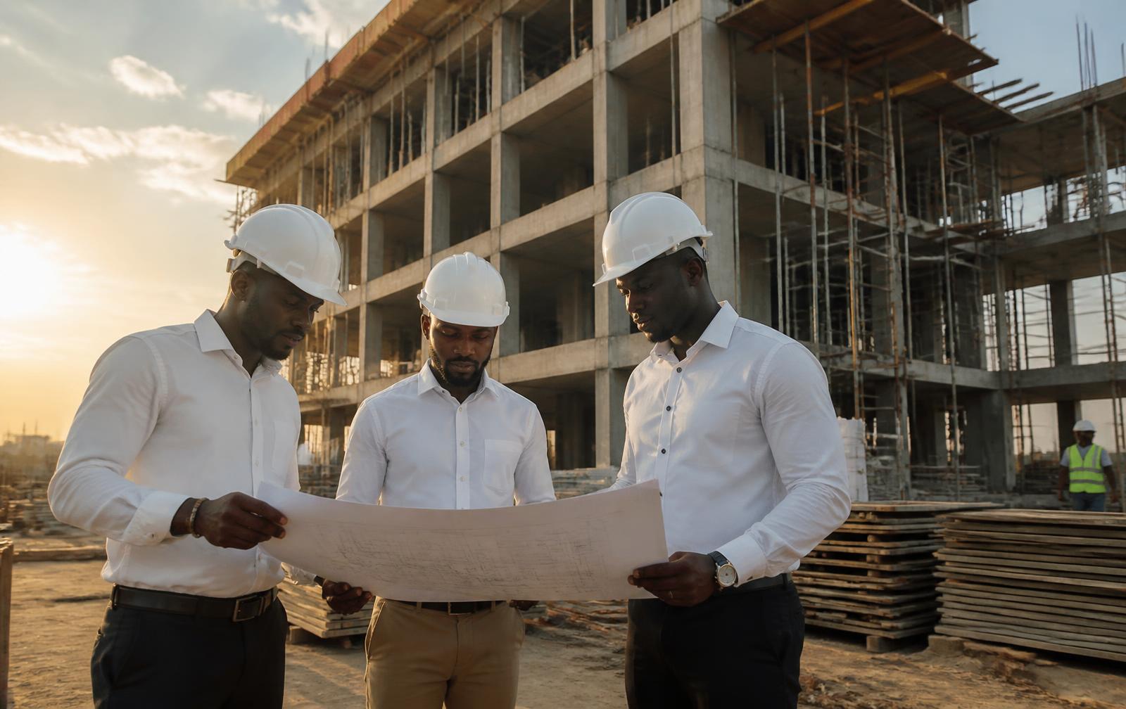 Chantier de construction IBG en Côte d'Ivoire